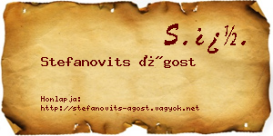 Stefanovits Ágost névjegykártya